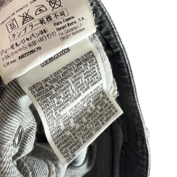 DIESEL Ronhar Black Stretch Bootcut Denim Jeans Made in Italy Size W28 x L32 - Picture 10 of 11